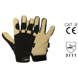 GUANTI CUOIO FIORE E NEOPRENE