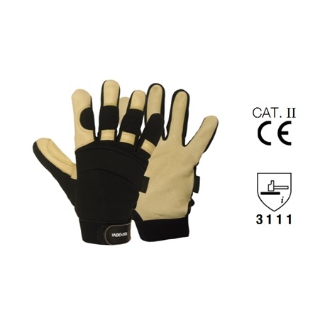 GUANTI CUOIO FIORE E NEOPRENE