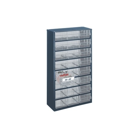 SCAFFALATURA CON 24 CASSETTI