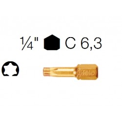 INSERTI TORX T6 - 1/4'' C 6,3