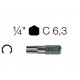 INSERTI XZN M 6 - 1/4'' C 6,3