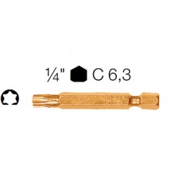 INSERTI TORX TIN T10 - 1/4'' E 6,3