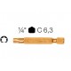 INSERTI TORX TIN T30 - 1/4'' E 6,3