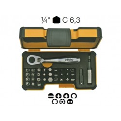 ASSORTIMENTO 30 INSERTI 3 ACCESSORI ATTACCO 1/4''