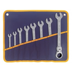SET 8 RATCHET WRENCHES 8-22 mm + BAG