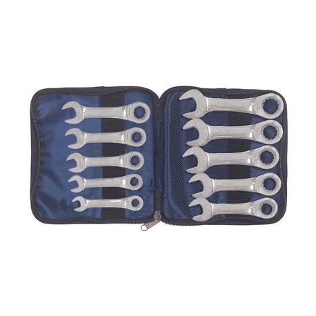 SET 10 RATCHET WRENCHES 10-19 mm + CASE