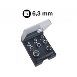 ASSORTIMENTO CON 9 UTENSILI ATTACCO 1/4''