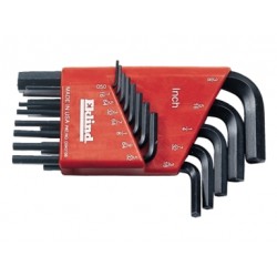 SETS 13 HEXAGONAL WRENCHES 0.50 to 3/8