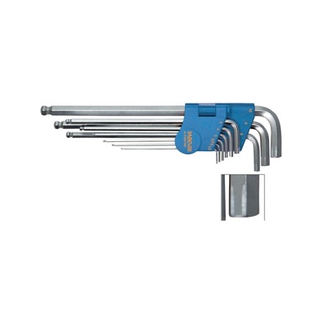 9 SFEROPOLIEDRICHE WRENCHES STRIPED 1,5 - 10 mm