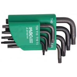 SET 8 TORX WRENCHES SHORT T9-T40