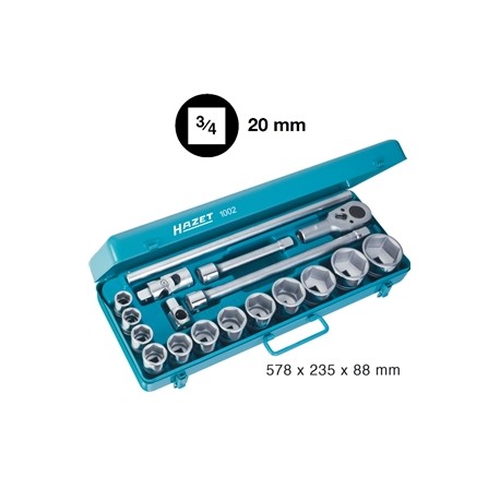 ASSORTIMENTO A 3211/1 CON 18 UTENSILI 3/4"