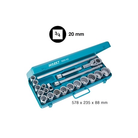 ASSORTIMENTO A 3212/9 CON 22 UTENSILI 3/4"