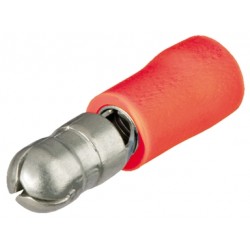 100 TERMINALS INSULATED CYLINDRICAL MALE  4 - 0,51mm