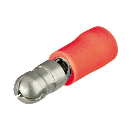 100 TERMINALS INSULATED CYLINDRICAL MALE  4 - 0,51mm