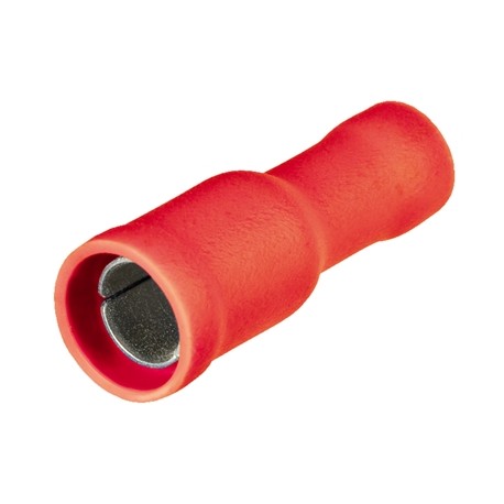100 TERMINALS PREINSULATED CILINDRICO FEMALE  4 - 0,51mm