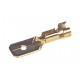 100 CAPICORDA PREISOLATI MASCHIO 6,3 mm-0,5-1 mm