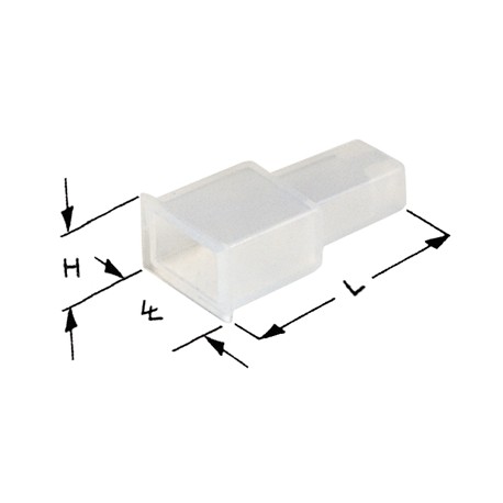 100 COVER TERMINALS MALE L.6,3 mm