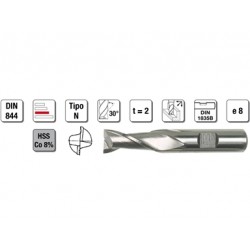 FRESE CIL.HSS DIN 844 Ø 12 mm